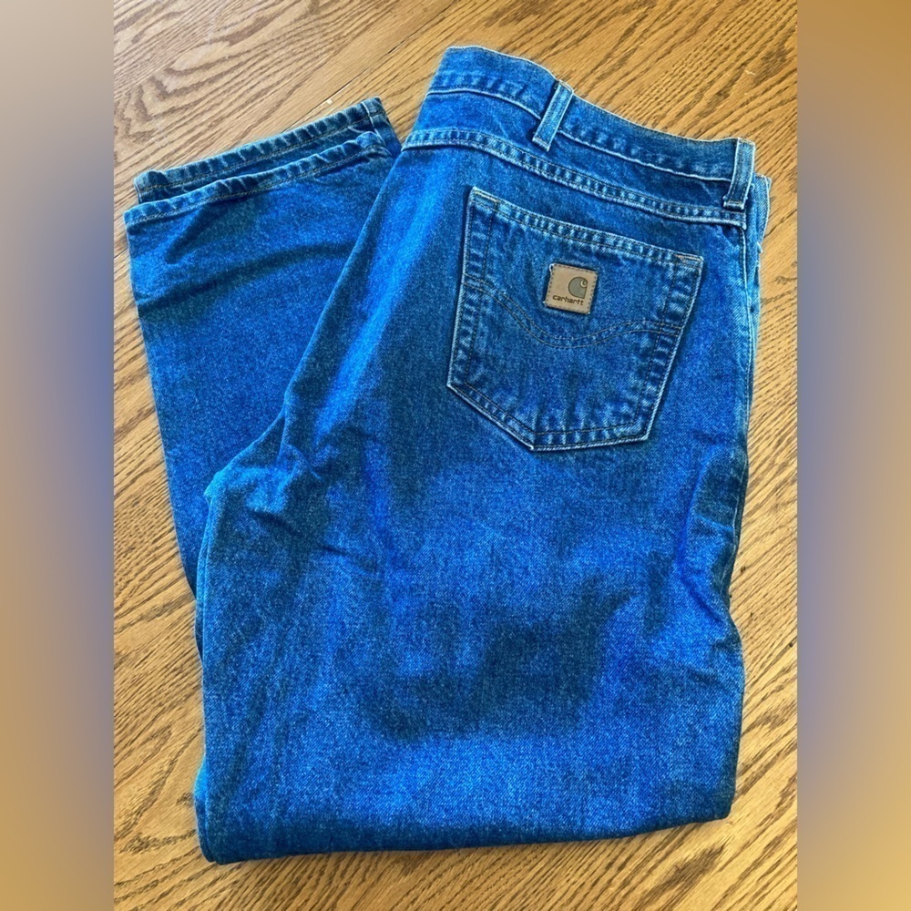 Carhartt traditional fit denim jeans heavyweight work pants 40 x 30